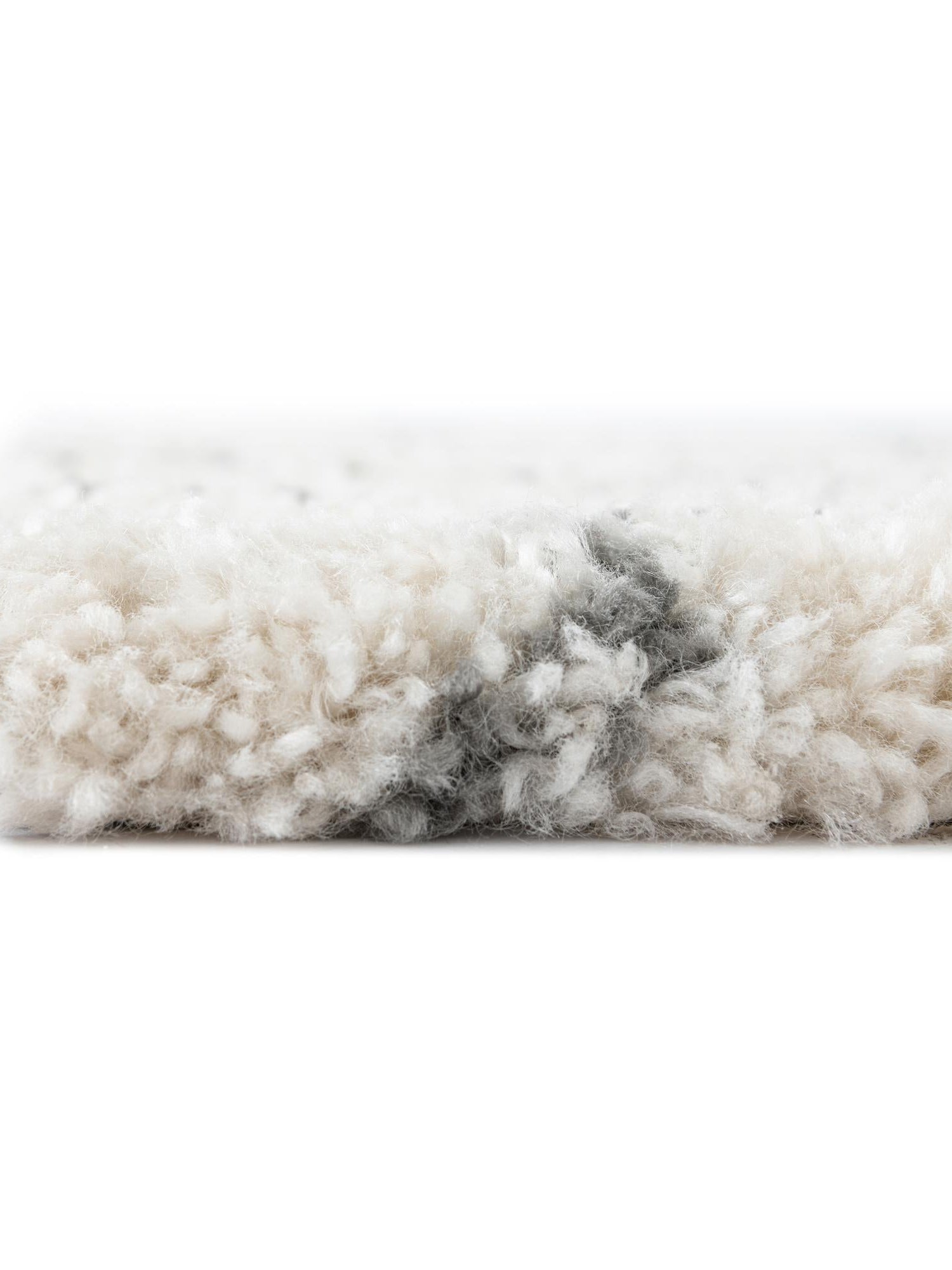 Pure Ivory 2' x 8' Rabat Shag Runner Area Rug Thick Soft Touch Fluffy & Plush Shaggy Pile Durable Geometric Carpet for Luxury Interior Design for Sale at Rug Engine