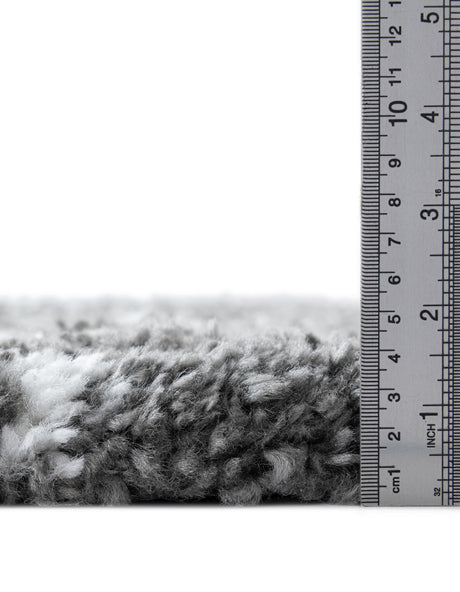 Gray 8' x 8' Rabat Shag Square Area Rug Thick Soft Touch Fluffy & Plush Shaggy Pile