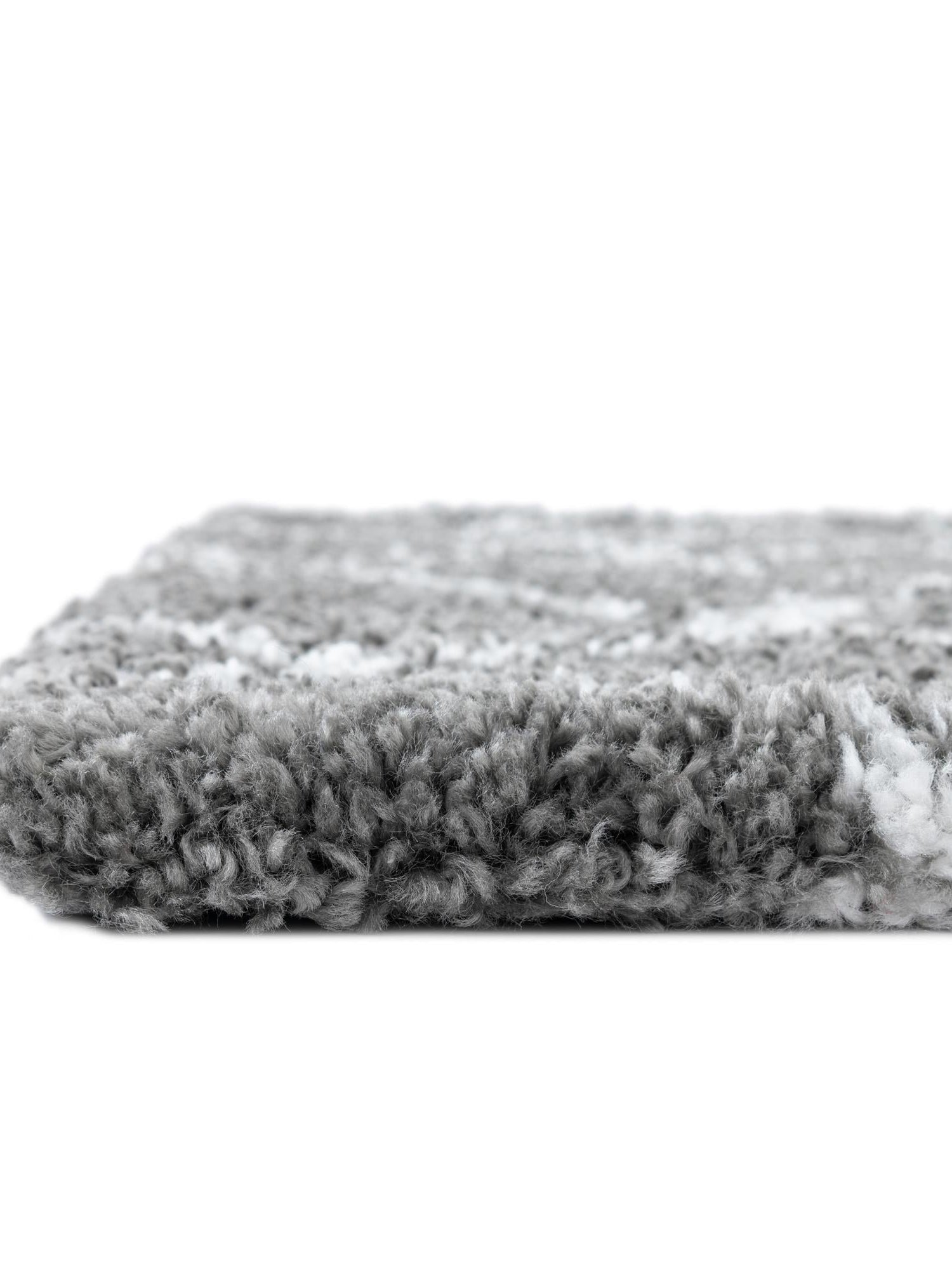 Gray 4' 1 x 6' 1 Rabat Shag Rectangle Area Rug Thick Soft Touch Fluffy & Plush Shaggy Pile Durable Geometric Carpet for Luxury Interior Design for Sale at Rug Engine