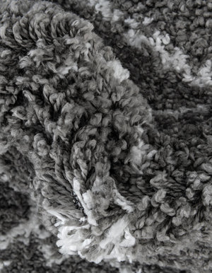 Gray 5' 1 x 8' Rabat Shag Rectangle Area Rug Thick Soft Touch Fluffy & Plush Shaggy Pile