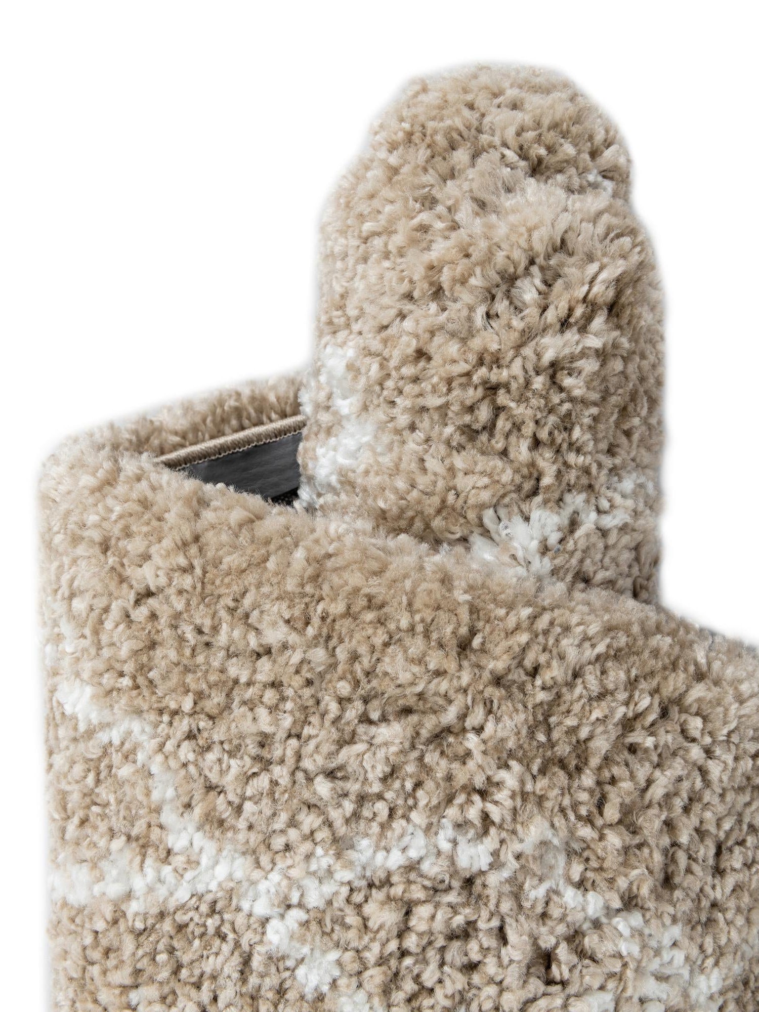 Taupe 2' 7 x 10' Rabat Shag Runner Area Rug Thick Soft Touch Fluffy & Plush Shaggy Pile Durable Geometric Carpet for Luxury Interior Design for Sale at Rug Engine