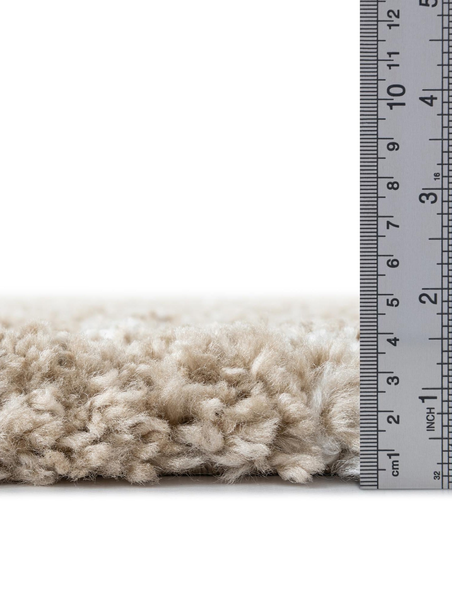 Taupe 7' 10 x 11' Rabat Shag Rectangle Area Rug Thick Soft Touch Fluffy & Plush Shaggy Pile Durable Geometric Carpet for Luxury Interior Design for Sale at Rug Engine