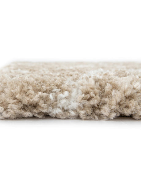 Taupe 7' 10 x 11' Rabat Shag Rectangle Area Rug Thick Soft Touch Fluffy & Plush Shaggy Pile Durable Geometric Carpet for Luxury Interior Design for Sale at Rug Engine