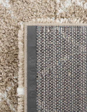 Taupe 6' 1 x 9' Rabat Shag Rectangle Area Rug Thick Soft Touch Fluffy & Plush Shaggy Pile