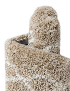 Taupe 6' 1 x 9' Rabat Shag Rectangle Area Rug Thick Soft Touch Fluffy & Plush Shaggy Pile