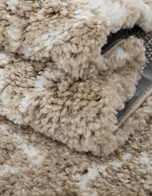 Taupe 7' 10 x 11' Rabat Shag Rectangle Area Rug Thick Soft Touch Fluffy & Plush Shaggy Pile