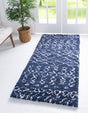 Navy Blue 2' 7 x 10' Rabat Shag Runner Area Rug Thick Soft Touch Fluffy & Plush Shaggy Pile