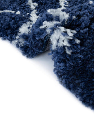 Navy Blue 8' x 10' Rabat Shag Rectangle Area Rug Thick Soft Touch Fluffy & Plush Shaggy Pile