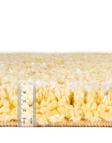 Yellow 8' x 10' Rabat Shag Rectangle Area Rug Thick Soft Touch Fluffy & Plush Shaggy Pile Durable Geometric Carpet for Luxury Interior Design for Sale at Rug Engine