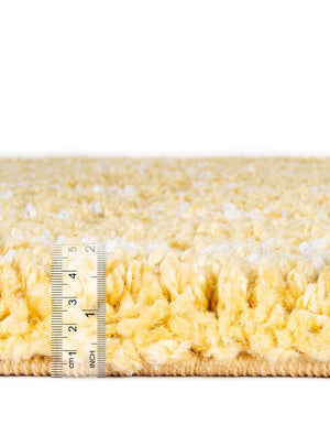 Yellow 4' 1 x 6' 1 Rabat Shag Rectangle Area Rug Thick Soft Touch Fluffy & Plush Shaggy Pile