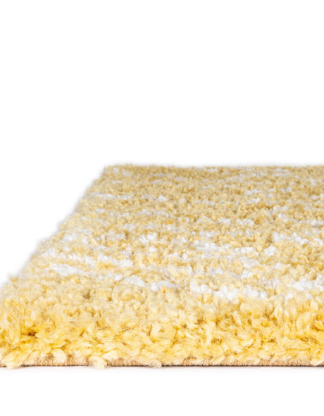 Yellow 8' x 10' Rabat Shag Rectangle Area Rug Thick Soft Touch Fluffy & Plush Shaggy Pile Durable Geometric Carpet for Luxury Interior Design for Sale at Rug Engine