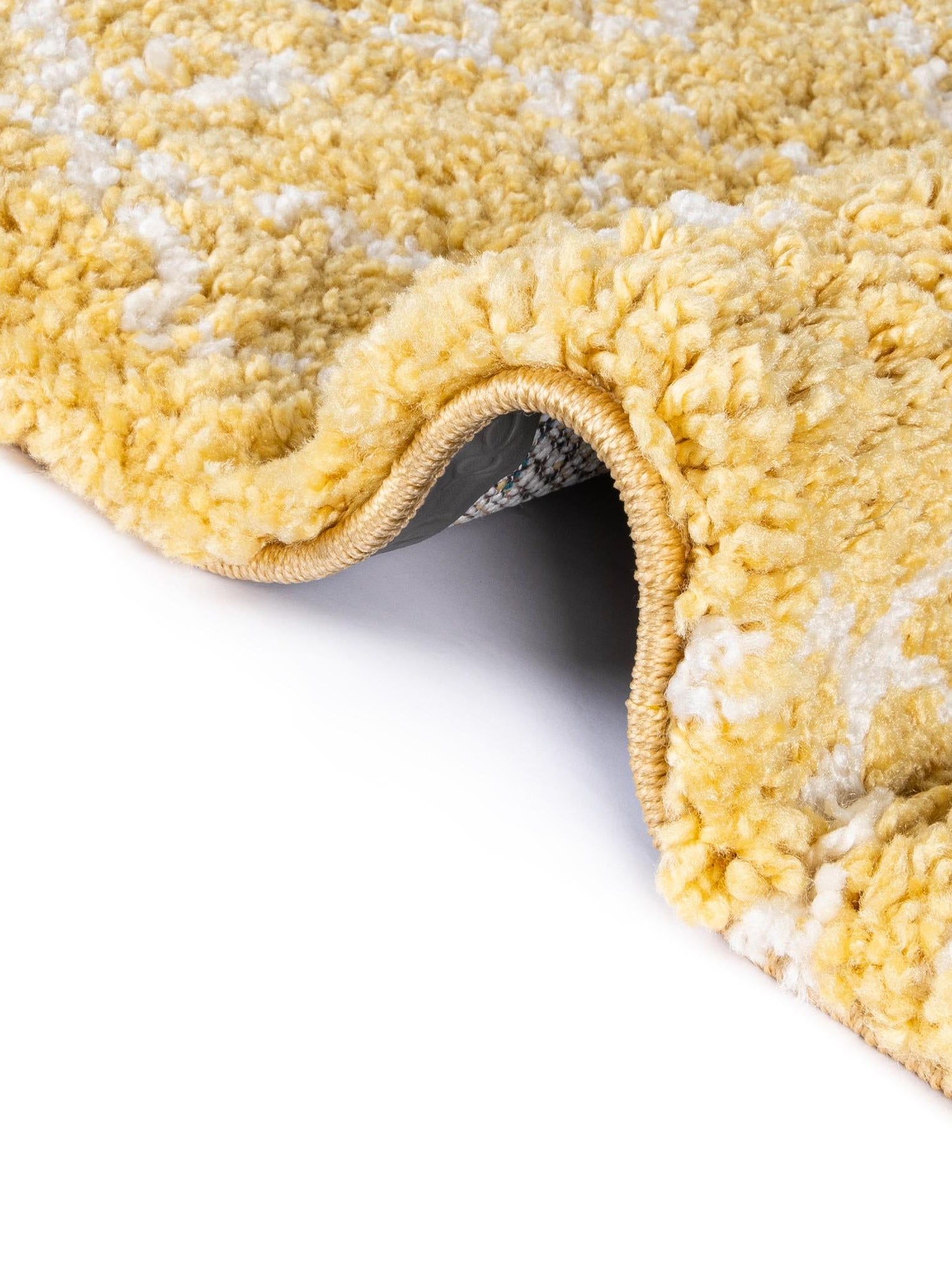 Yellow 8' x 10' Rabat Shag Rectangle Area Rug Thick Soft Touch Fluffy & Plush Shaggy Pile Durable Geometric Carpet for Luxury Interior Design for Sale at Rug Engine