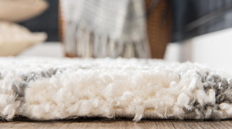 Pure Ivory 3' 3 x 16' 5 Rabat Shag Runner Area Rug Thick Soft Touch Fluffy & Plush Shaggy Pile