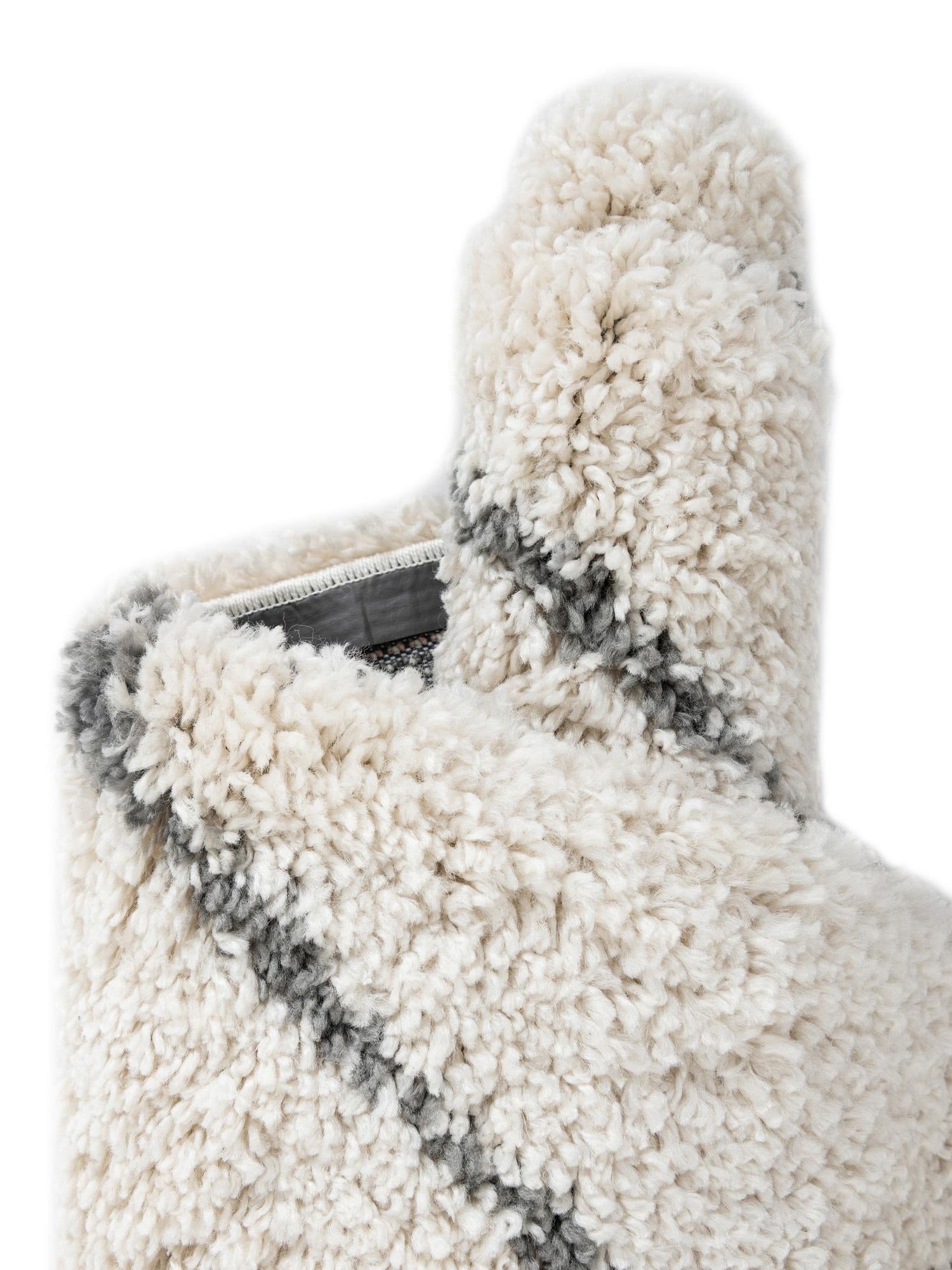 Pure Ivory 2' x 7' 1 Rabat Shag Runner Area Rug Thick Soft Touch Fluffy & Plush Shaggy Pile Durable Geometric Carpet for Luxury Interior Design for Sale at Rug Engine