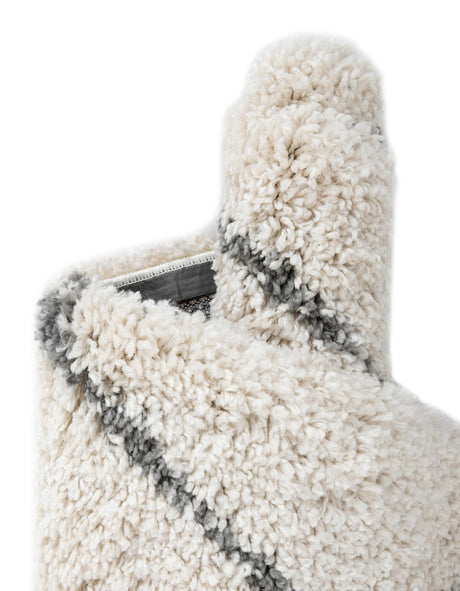 Pure Ivory 2' 7 x 12' Rabat Shag Runner Area Rug Thick Soft Touch Fluffy & Plush Shaggy Pile Durable Geometric Carpet for Luxury Interior Design for Sale at Rug Engine