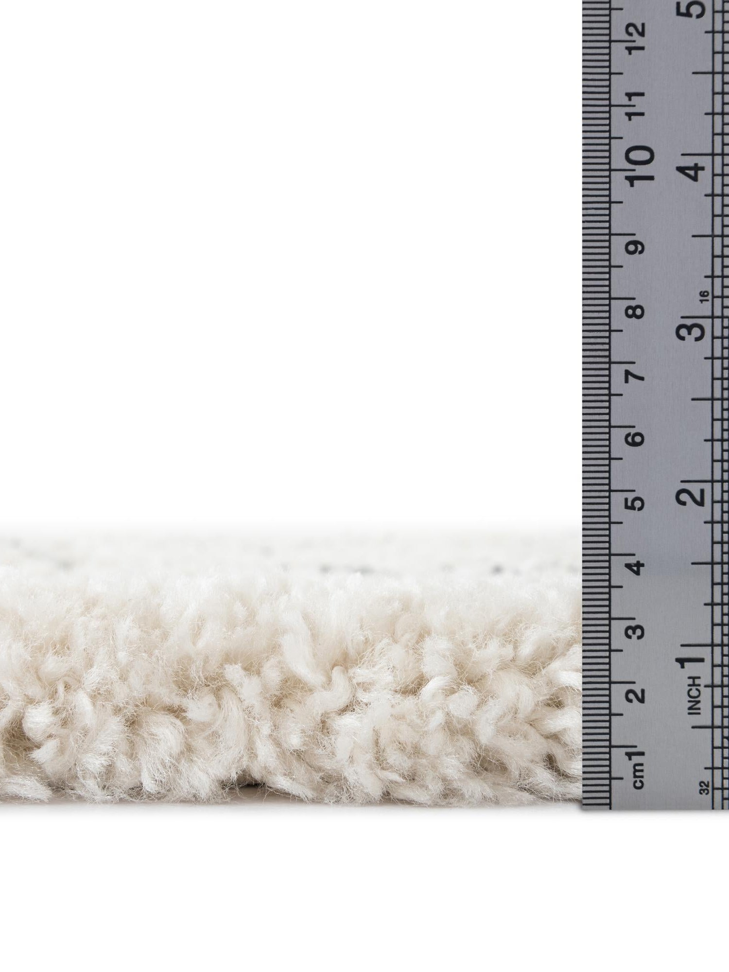 Pure Ivory 2' 2 x 3' 1 Rabat Shag Rectangle Area Rug Thick Soft Touch Fluffy & Plush Shaggy Pile Durable Geometric Carpet for Luxury Interior Design for Sale at Rug Engine