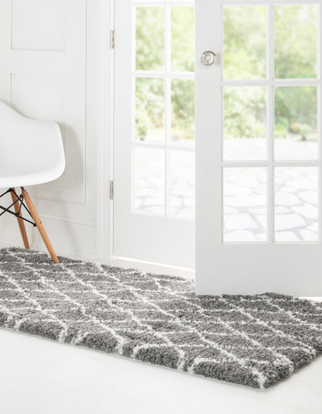 Gray 2' 7 x 10' Rabat Shag Runner Area Rug Thick Soft Touch Fluffy & Plush Shaggy Pile