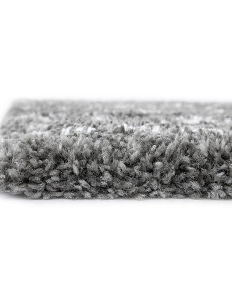 Gray 2' 7 x 6' 1 Rabat Shag Runner Area Rug Thick Soft Touch Fluffy & Plush Shaggy Pile Durable Geometric Carpet for Luxury Interior Design for Sale at Rug Engine