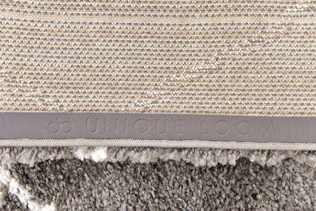 Gray 8' x 8' Rabat Shag Square Area Rug Thick Soft Touch Fluffy & Plush Shaggy Pile Durable Geometric Carpet for Luxury Interior Design for Sale at Rug Engine