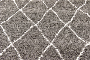 Gray 8' x 8' Rabat Shag Square Area Rug Thick Soft Touch Fluffy & Plush Shaggy Pile
