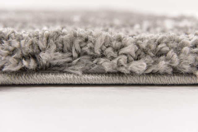Gray 8' x 8' Rabat Shag Square Area Rug Thick Soft Touch Fluffy & Plush Shaggy Pile