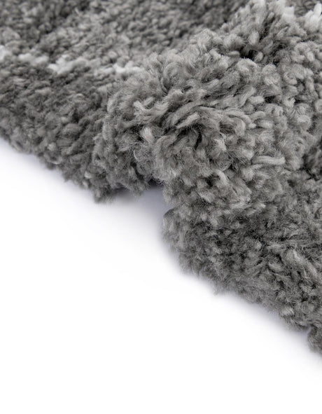 Gray 7' 10 x 10' Rabat Shag Rectangle Area Rug Thick Soft Touch Fluffy & Plush Shaggy Pile Durable Geometric Carpet for Luxury Interior Design for Sale at Rug Engine