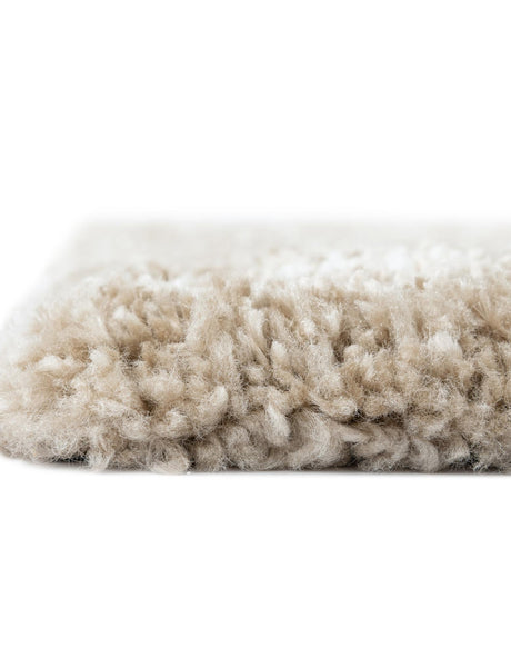 Taupe 2' 7 x 6' 1 Rabat Shag Runner Area Rug Thick Soft Touch Fluffy & Plush Shaggy Pile Durable Geometric Carpet for Luxury Interior Design for Sale at Rug Engine