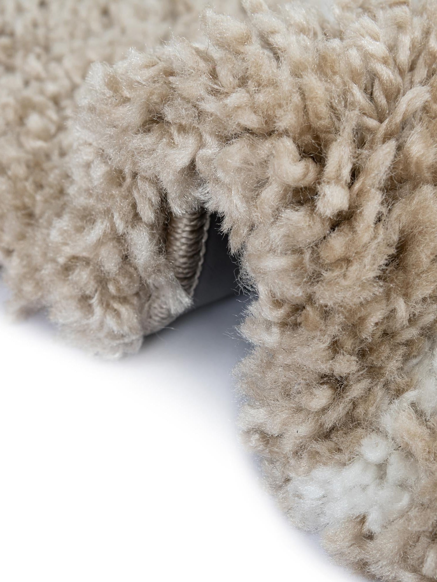 Taupe 2' 7 x 10' Rabat Shag Runner Area Rug Thick Soft Touch Fluffy & Plush Shaggy Pile Durable Geometric Carpet for Luxury Interior Design for Sale at Rug Engine