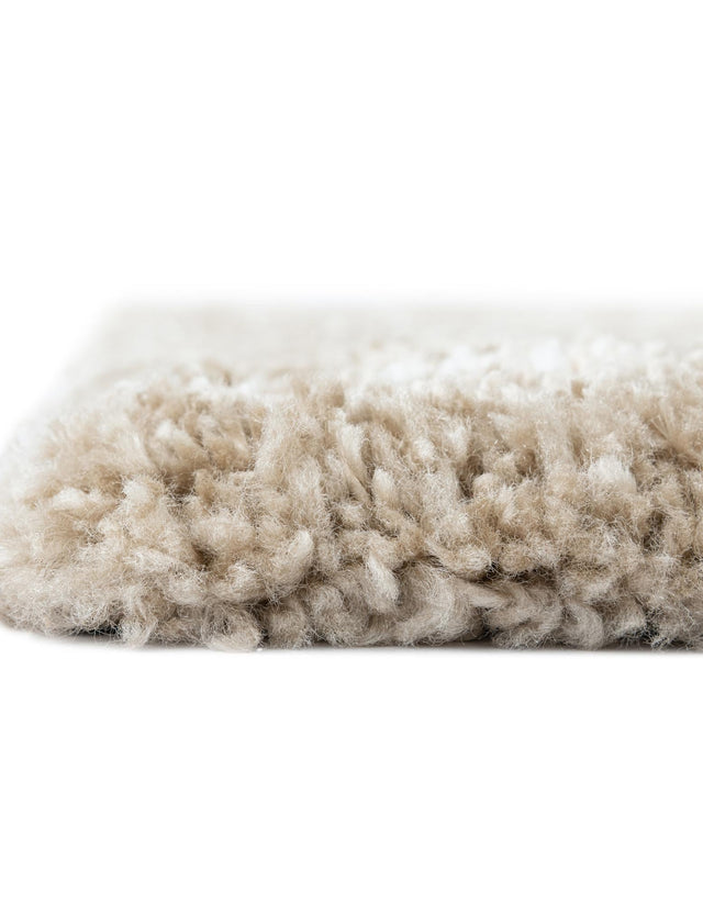 Taupe 4' 1 x 6' 1 Rabat Shag Rectangle Area Rug Thick Soft Touch Fluffy & Plush Shaggy Pile