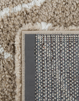 Taupe 4' 1 x 6' 1 Rabat Shag Rectangle Area Rug Thick Soft Touch Fluffy & Plush Shaggy Pile