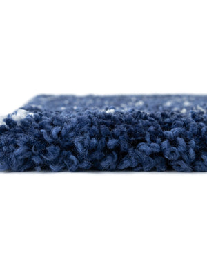 Navy Blue 8' x 8' Rabat Shag Square Area Rug Thick Soft Touch Fluffy & Plush Shaggy Pile