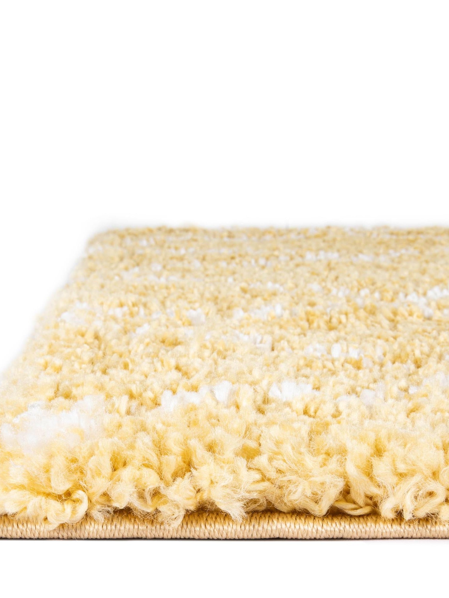 Yellow 4' 1 x 6' 1 Rabat Shag Rectangle Area Rug Thick Soft Touch Fluffy & Plush Shaggy Pile Durable Geometric Carpet for Luxury Interior Design for Sale at Rug Engine