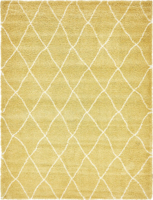 Yellow 9' x 12' 2 Rabat Shag Rectangle Area Rug Thick Soft Touch Fluffy & Plush Shaggy Pile