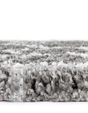 Gray 2' 7 x 6' 1 Rabat Shag Runner Area Rug Thick Soft Touch Fluffy & Plush Shaggy Pile