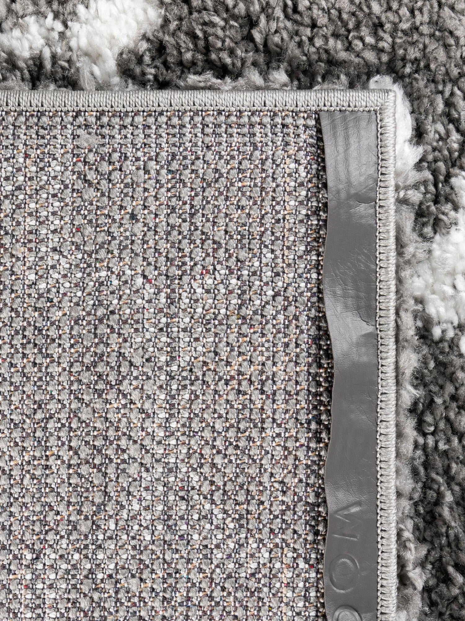 Gray 2' 7 x 6' 1 Rabat Shag Runner Area Rug Thick Soft Touch Fluffy & Plush Shaggy Pile Durable Geometric Carpet for Luxury Interior Design for Sale at Rug Engine