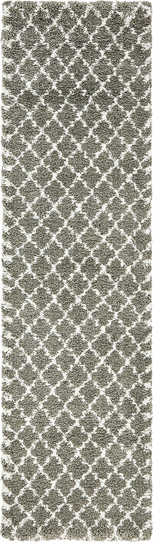 Gray 2' 7 x 10' Rabat Shag Runner Area Rug Thick Soft Touch Fluffy & Plush Shaggy Pile