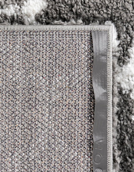 Gray 8' x 8' Rabat Shag Square Area Rug Thick Soft Touch Fluffy & Plush Shaggy Pile Durable Geometric Carpet for Luxury Interior Design for Sale at Rug Engine