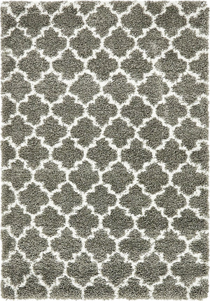 Gray 4' 1 x 6' 1 Rabat Shag Rectangle Area Rug Thick Soft Touch Fluffy & Plush Shaggy Pile
