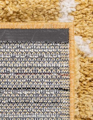 Yellow 2' 7 x 6' 1 Rabat Shag Runner Area Rug Thick Soft Touch Fluffy & Plush Shaggy Pile