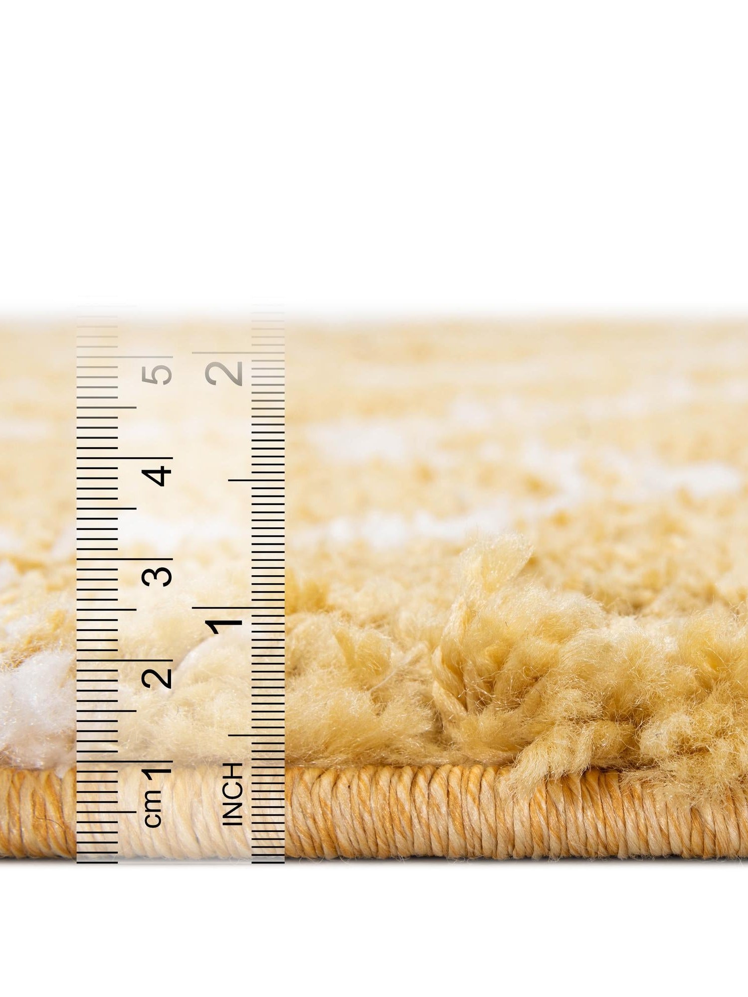 Yellow 5' 1 x 8' Rabat Shag Rectangle Area Rug Thick Soft Touch Fluffy & Plush Shaggy Pile Durable Geometric Carpet for Luxury Interior Design for Sale at Rug Engine