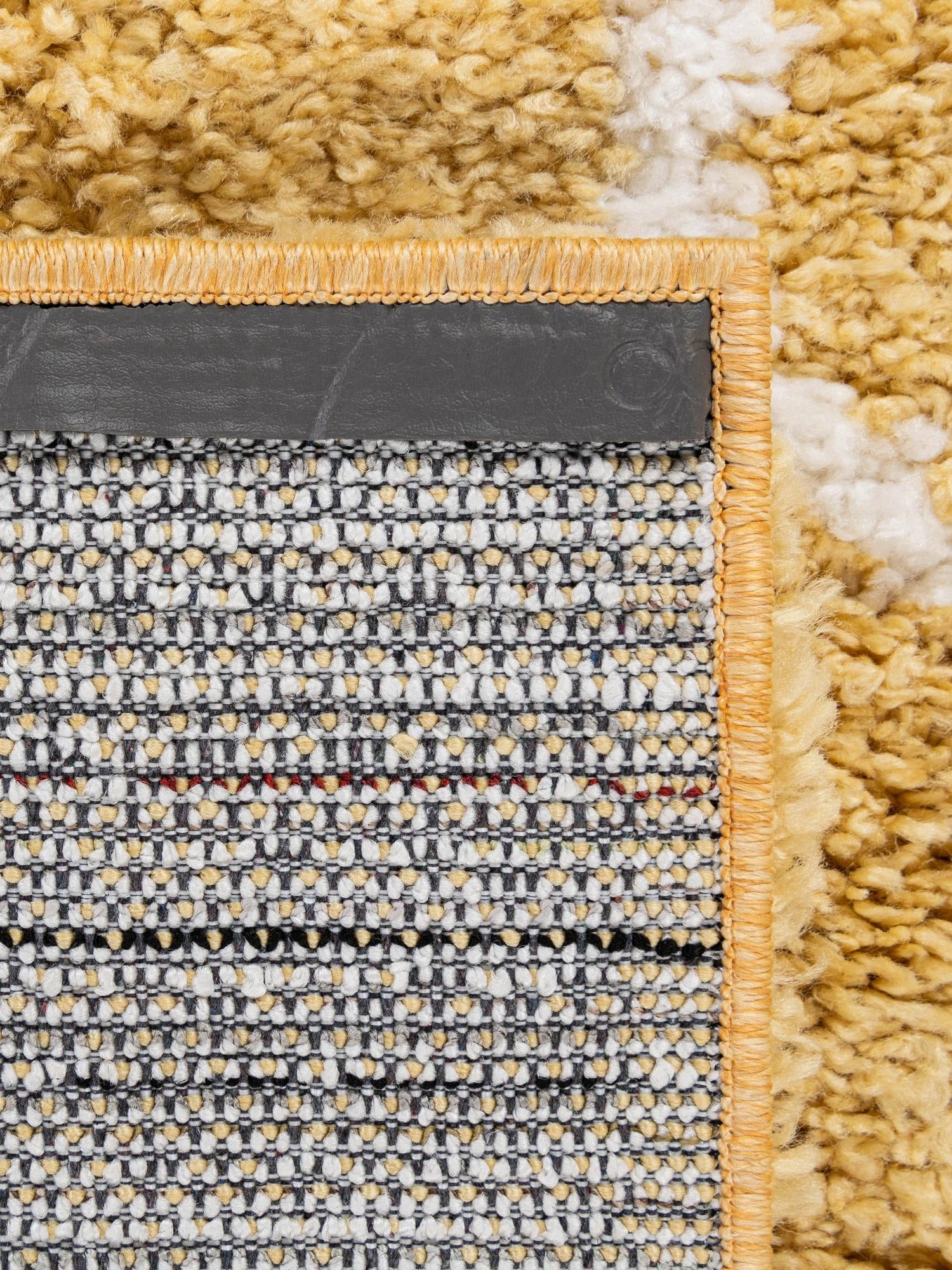 Yellow 5' 1 x 8' Rabat Shag Rectangle Area Rug Thick Soft Touch Fluffy & Plush Shaggy Pile Durable Geometric Carpet for Luxury Interior Design for Sale at Rug Engine