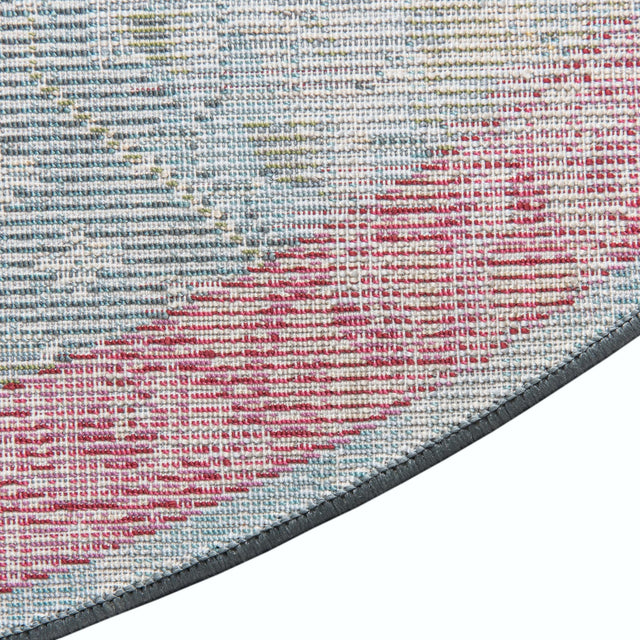 Turquoise 5' 5 x 5' 5 Baracoa Round Area Rug 100% Polypropylene Distressed Vintage Living Dining Room Office Traditional Carpet for Sale at Rug Engine