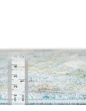 Light Blue 8' x 11' Baracoa Rectangle Area Rug 100% Polypropylene Distressed Vintage Living Dining Room Office Traditional Carpet for Sale at Rug Engine