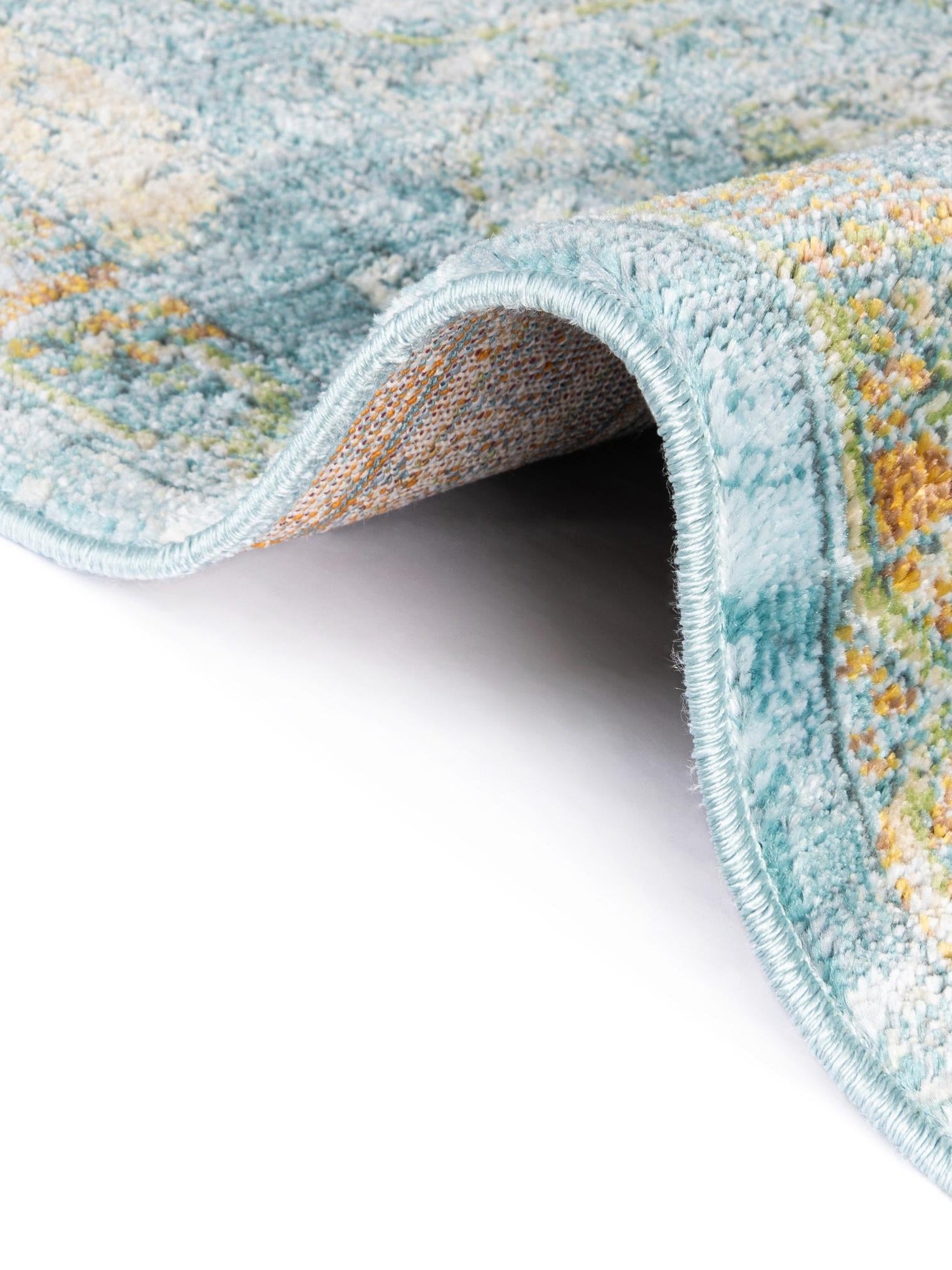 Light Blue 8' x 11' Baracoa Rectangle Area Rug 100% Polypropylene Distressed Vintage Living Dining Room Office Traditional Carpet for Sale at Rug Engine