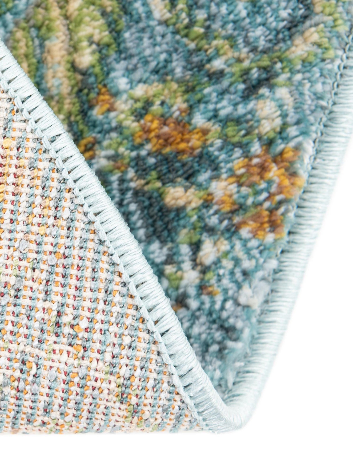 Light Blue 4' x 4' Baracoa Round Area Rug 100% Polypropylene Distressed Vintage Living Dining Room Office Traditional Carpet for Sale at Rug Engine