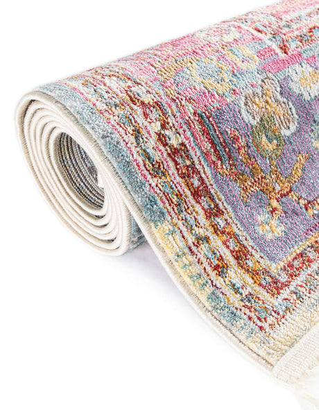 Light Blue 6' x 9' Baracoa Rectangle Area Rug 100% Polypropylene Distressed Vintage Living Dining Room Office Traditional Carpet for Sale at Rug Engine