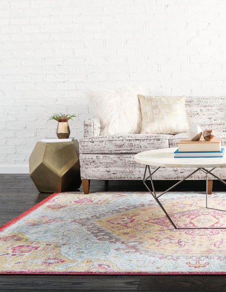 Gold 5' 5 x 8' Baracoa Rectangle Area Rug 100% Polypropylene Distressed Vintage Living Dining Room Office Traditional Carpet for Sale at Rug Engine