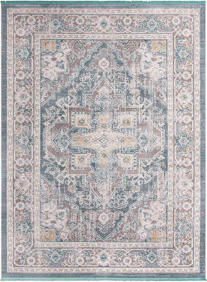 Gray 10' x 13' 1 Baracoa Rectangle Area Rug 100% Polypropylene Distressed Vintage Living Dining Room Office Traditional Carpet for Sale at Rug Engine