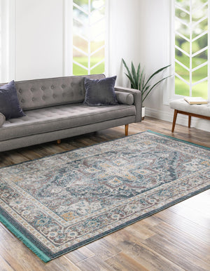 Gray 7' x 10' Baracoa Rectangle Area Rug 100% Polypropylene Distressed Vintage Living Dining Room Office Traditional Carpet for Sale at Rug Engine