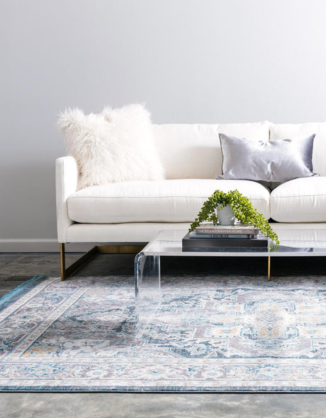 Gray 7' x 10' Baracoa Rectangle Area Rug 100% Polypropylene Distressed Vintage Living Dining Room Office Traditional Carpet for Sale at Rug Engine